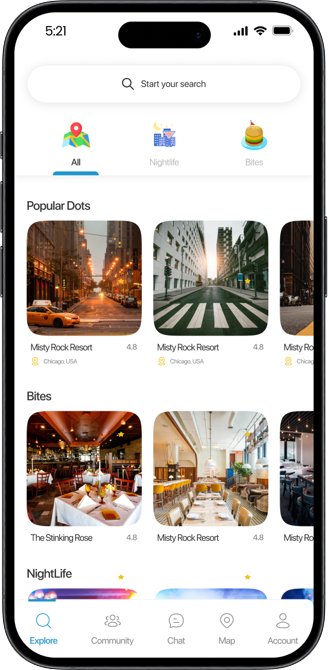 The Dots app on iPhone